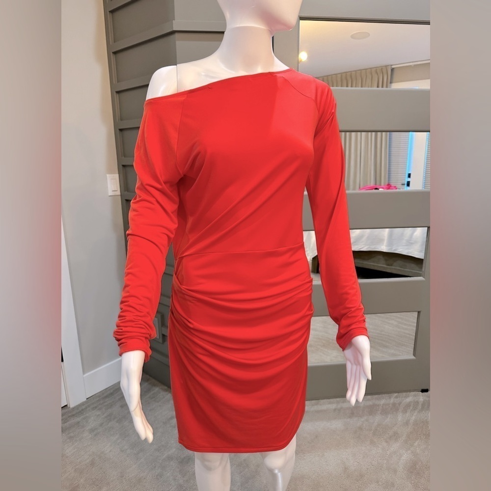 Rachel Roy Orange Bodycon Dress Size Medium